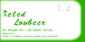 keled lowbeer business card
